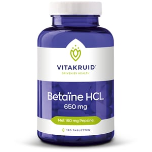 Vitakruid Betaine HCL 650 mg & pepsine 160 mg afbeelding