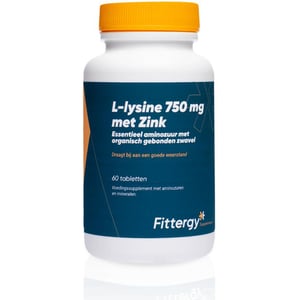 Fittergy L-Lysine 750 mg met Zink afbeelding