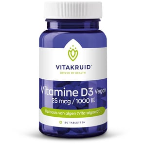 Vitakruid Vitamine D3 Vegan 25 mcg / 1000 IE afbeelding