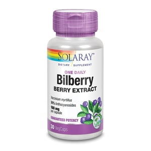 Solaray Bilberry Blauwe Bosbes 160 mg afbeelding