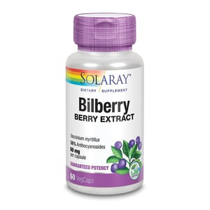 Solaray Bilberry Blauwe Bosbes 60 mg afbeelding