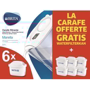 Brita Waterfilterbundel Marella Cool White + 6 Filters Brita Waterfilterbundel Marella Cool White + 6 Filters afbeelding