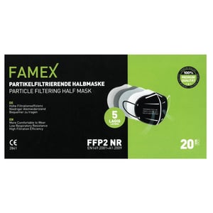 Famex FFP2 Maskers Zwart 20 stuks afbeelding