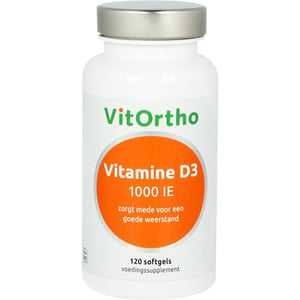 Vitortho Vitamine D3 1000 IE afbeelding