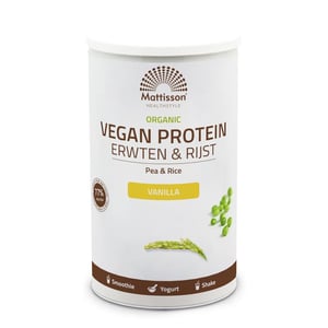 Mattisson Healthstyle - Vegan Protein Erwten & Rijst Vanille bio