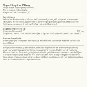 Vitaminstore Super Ubiquinol 100 mg (co-enzym Q10) afbeelding