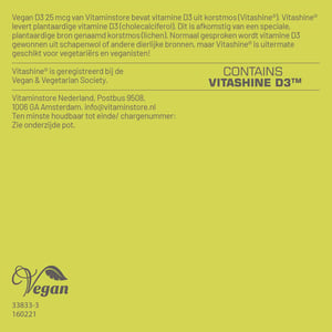 Vitaminstore Vegan D3 25 mcg (vegan vitamine D 1000 IE) afbeelding