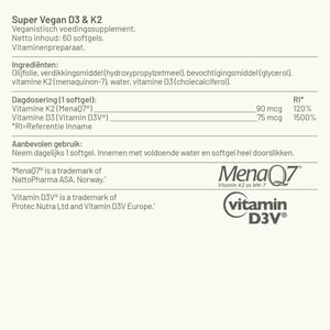 Vitaminstore Super vegan D3 & K2 afbeelding