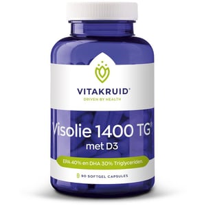 Vitakruid Visolie 1400 + D3 Triglyceriden EPA 40% DHA 30% afbeelding