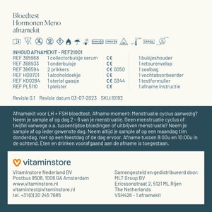 Vitaminstore Bloedtest Hormonen Meno afbeelding