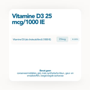 Bonusan Vitamine D3 25 mcg afbeelding