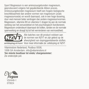 Vitaminstore Sport Magnesium (NZVT-gekeurd) afbeelding