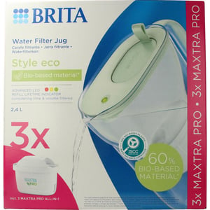 Brita - Waterfilterbundel Cool Powder Green + 3 filters