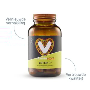 Vitaminstore Ester-C® 500mg (zuurvrije gebufferde vitamine C) afbeelding