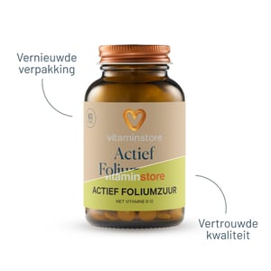 Vitaminstore Actief Foliumzuur (voorheen Folaat 400) Vitaminstore Actief Foliumzuur (voorheen Folaat 400) afbeelding