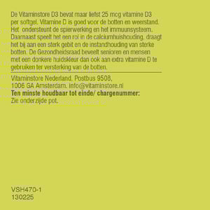 Vitaminstore Vegan D3 25 mcg (vegan vitamine D 1000 IE) afbeelding