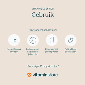 Vitaminstore Vitamin D3 25 mcg image