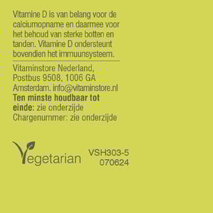 Vitaminstore Vitamine D3 vloeibaar 10 mcg (400 IE vitamine d druppels) afbeelding