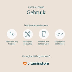 Vitaminstore Ester-C® 500mg (acid-free buffered vitamin C) Vitaminstore Ester-C® 500mg (acid-free buffered vitamin C) image