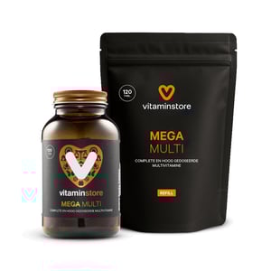 Vitaminstore - Mega Multi pot + refill 120 st.