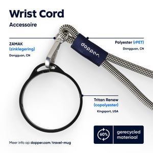 Dopper Wrist Cord - Black Mug Ring - Sandy Black afbeelding