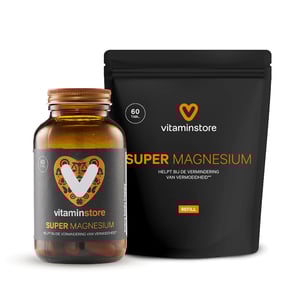 Vitaminstore - Super Magnesium pot + refill 60 st.