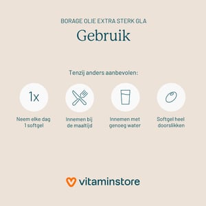 Vitaminstore Borage Olie Extra Sterk GLA (voorheen Zuiver GLA) afbeelding