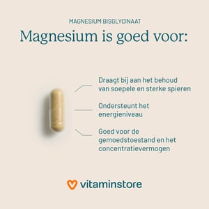Vitaminstore Magnesium Bisglycinaat Vitaminstore Magnesium Bisglycinaat afbeelding