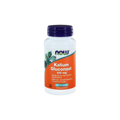 NOW Kalium gluconaat 100 mg NOW Kalium gluconaat 100 mg afbeelding