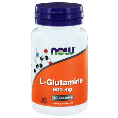 NOW L-glutamine 500 mg NOW L-glutamine 500 mg afbeelding