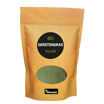 Hanoju Bio Gemalen Gerstegras Paper Bag bio afbeelding