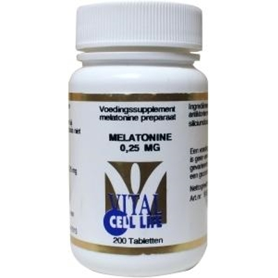 Vital Cell Life Melatonine 0.25 mg Vital Cell Life Melatonine 0.25 mg afbeelding
