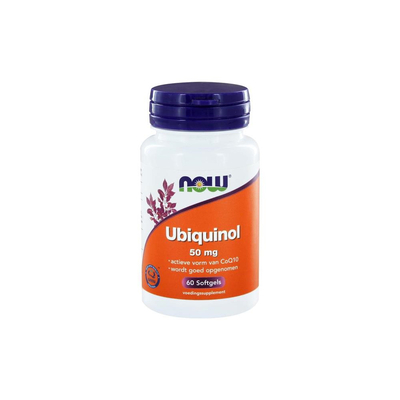 NOW Co-Q10 Ubiquinol 50 mg NOW Co-Q10 Ubiquinol 50 mg afbeelding