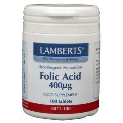 Lamberts Foliumzuur 400 mcg Lamberts Foliumzuur 400 mcg afbeelding