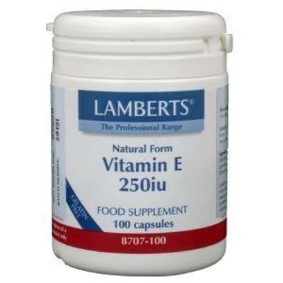 Lamberts Vitamine E 250IE natuurlijk Lamberts Vitamine E 250IE natuurlijk afbeelding