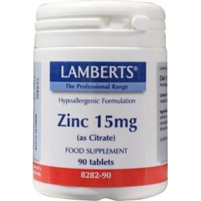 Lamberts Zinc 15 mg (Zinkcitraat) Lamberts Zinc 15 mg (Zinkcitraat) afbeelding