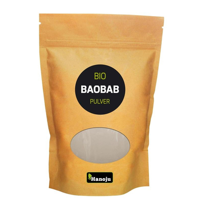 Hanoju Bio baobab poeder paperbag Hanoju Bio baobab poeder paperbag afbeelding