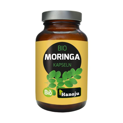 Hanoju Bio moringa oleifera heelblad 350 mg Hanoju Bio moringa oleifera heelblad 350 mg afbeelding