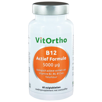 Vitortho B12 actief formule 5000 mcg Vitortho B12 actief formule 5000 mcg afbeelding