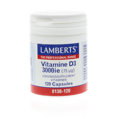 Lamberts Vitamine D3 3000IE 75 mcg Lamberts Vitamine D3 3000IE 75 mcg afbeelding