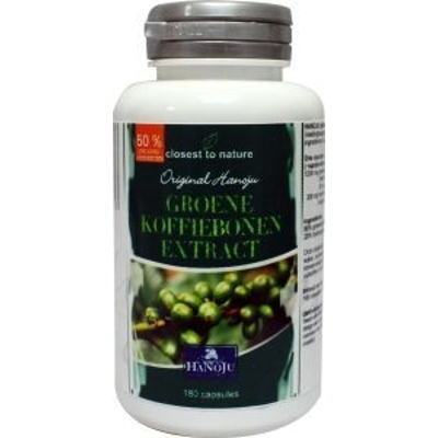 Hanoju Groene koffiebonen 400 mg Hanoju Groene koffiebonen 400 mg afbeelding