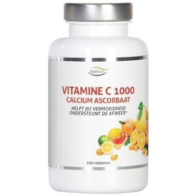 Nutrivian Vitamine C1000 mg calcium ascorbaat Nutrivian Vitamine C1000 mg calcium ascorbaat afbeelding