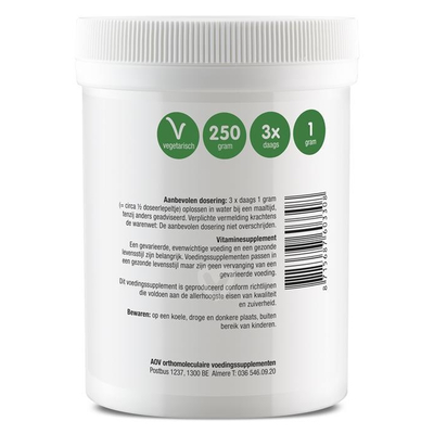 AOV Voedingssupplementen 330 Vitamine C Ascorbinezuur poeder AOV Voedingssupplementen 330 Vitamine C Ascorbinezuur poeder afbeelding