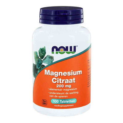 NOW Magnesium Citraat 200 mg (magnesium citrate) NOW Magnesium Citraat 200 mg (magnesium citrate) afbeelding