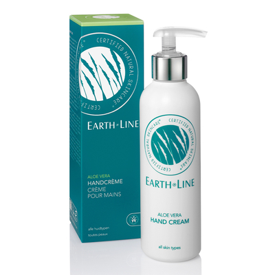 Earth-line Vitamine E Aloë Vera Handcrème in pompflacon Earth-line Vitamine E Aloë Vera Handcrème in pompflacon afbeelding