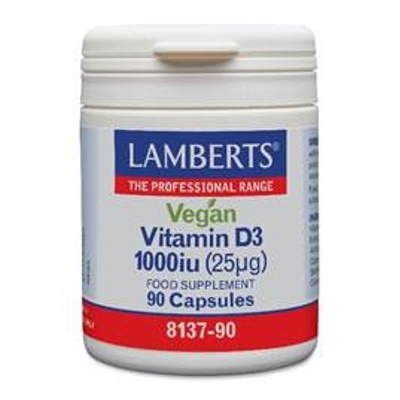 Lamberts Vitamine D3 1000IE 25mcg vegan Lamberts Vitamine D3 1000IE 25mcg vegan afbeelding