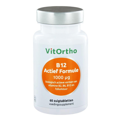 Vitortho B12 Actief formule 1000 mcg Vitortho B12 Actief formule 1000 mcg afbeelding