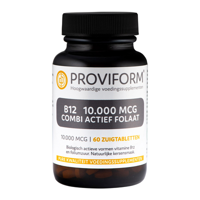 Proviform Vitamine B12 10.000 mcg combi actief folaat Proviform Vitamine B12 10.000 mcg combi actief folaat afbeelding