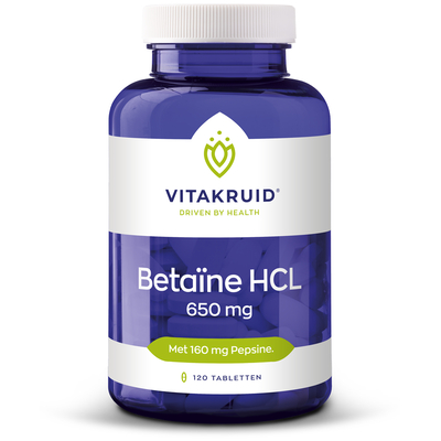 Vitakruid Betaine HCL 650 mg & Pepsine 160 mg afbeelding