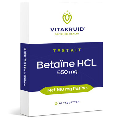 Vitakruid Betaine HCL testkit Vitakruid Betaine HCL testkit afbeelding